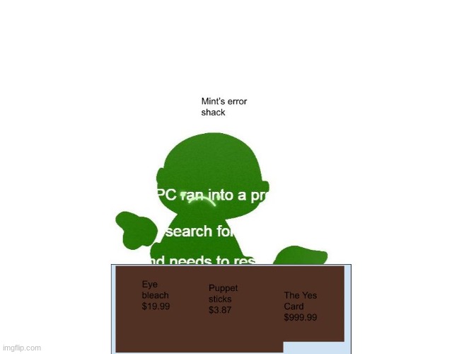 warning: some items may cause death. | made w/ Imgflip meme maker