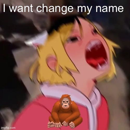 Monke | I want change my name; 🦧 | image tagged in le skrem | made w/ Imgflip meme maker