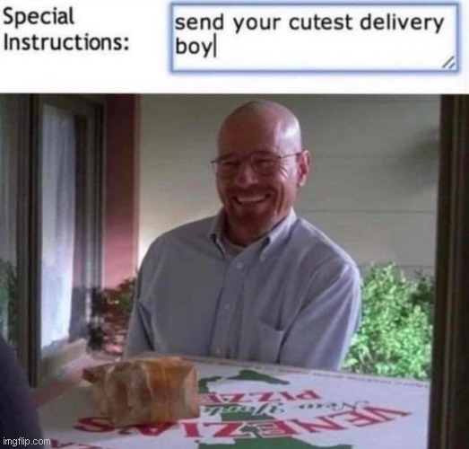 Send the cutest delivery boi | image tagged in breaking bad | made w/ Imgflip meme maker