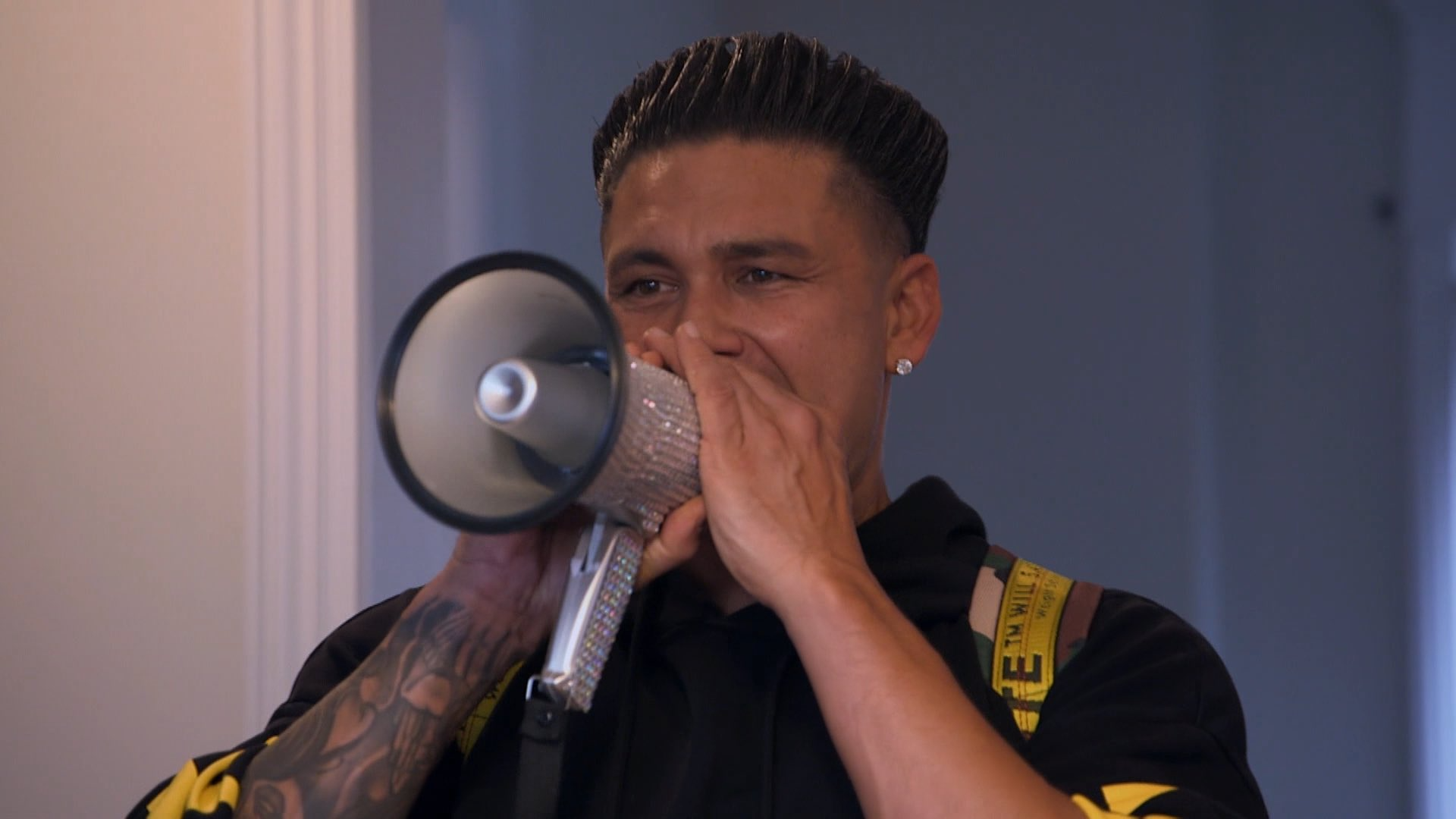 High Quality Pauly D megaphone Blank Meme Template