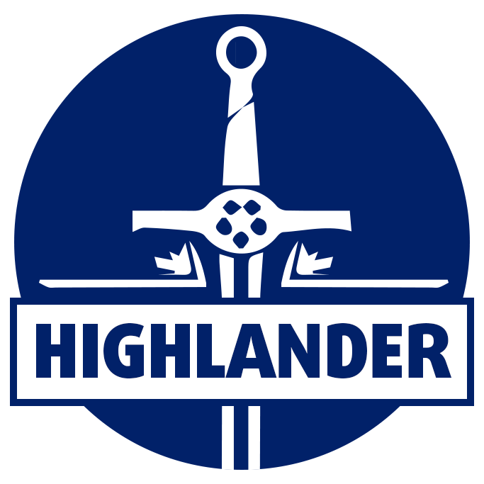 Highlander sword logo with transparency Blank Meme Template