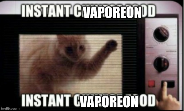 Instant chinese food | VAPOREON VAPOREON | image tagged in instant chinese food | made w/ Imgflip meme maker