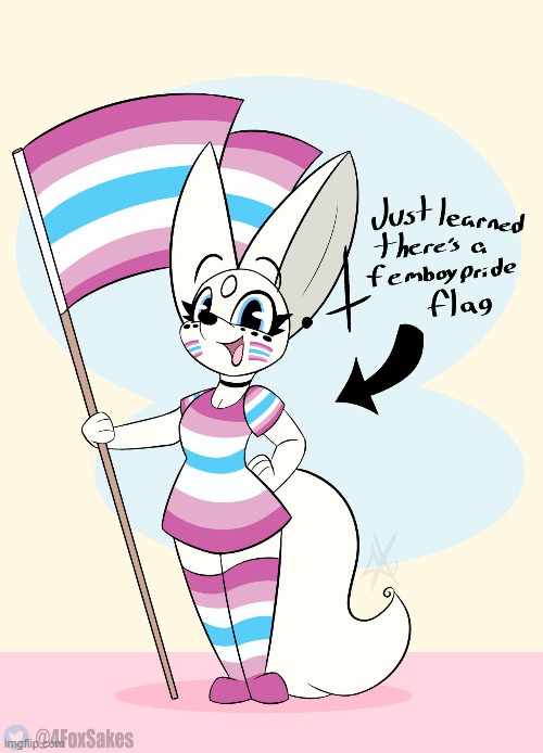Yep, That's the Femboy Pride Flag. (By PawzzyPawzbourne) | image tagged in furry,femboy,cute,pride | made w/ Imgflip meme maker