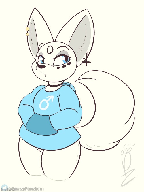 Boi (By PawzzyPawzbourne) | image tagged in furry,femboy,cute,hoodie,thicc | made w/ Imgflip meme maker