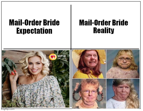 slava ukraini, sucka -- no refunds | Mail-Order Bride
Expectation; Mail-Order Bride
Reality | image tagged in 4 square grid | made w/ Imgflip meme maker