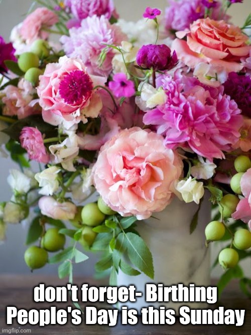 don't forget- Birthing People's Day is this Sunday | image tagged in holidays | made w/ Imgflip meme maker