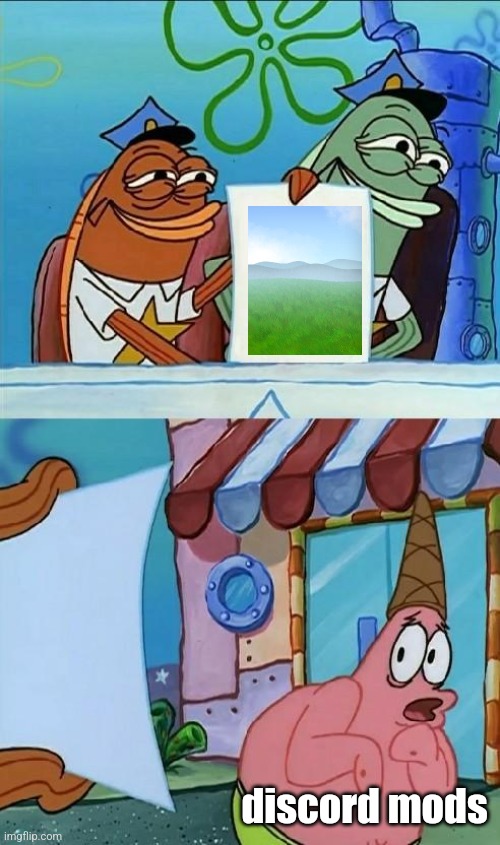 patrick scared | discord mods | image tagged in patrick scared | made w/ Imgflip meme maker