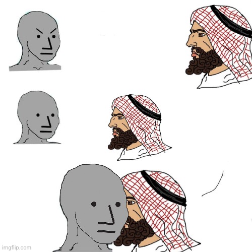 Chad whisper Arab version Meme Generator - Imgflip