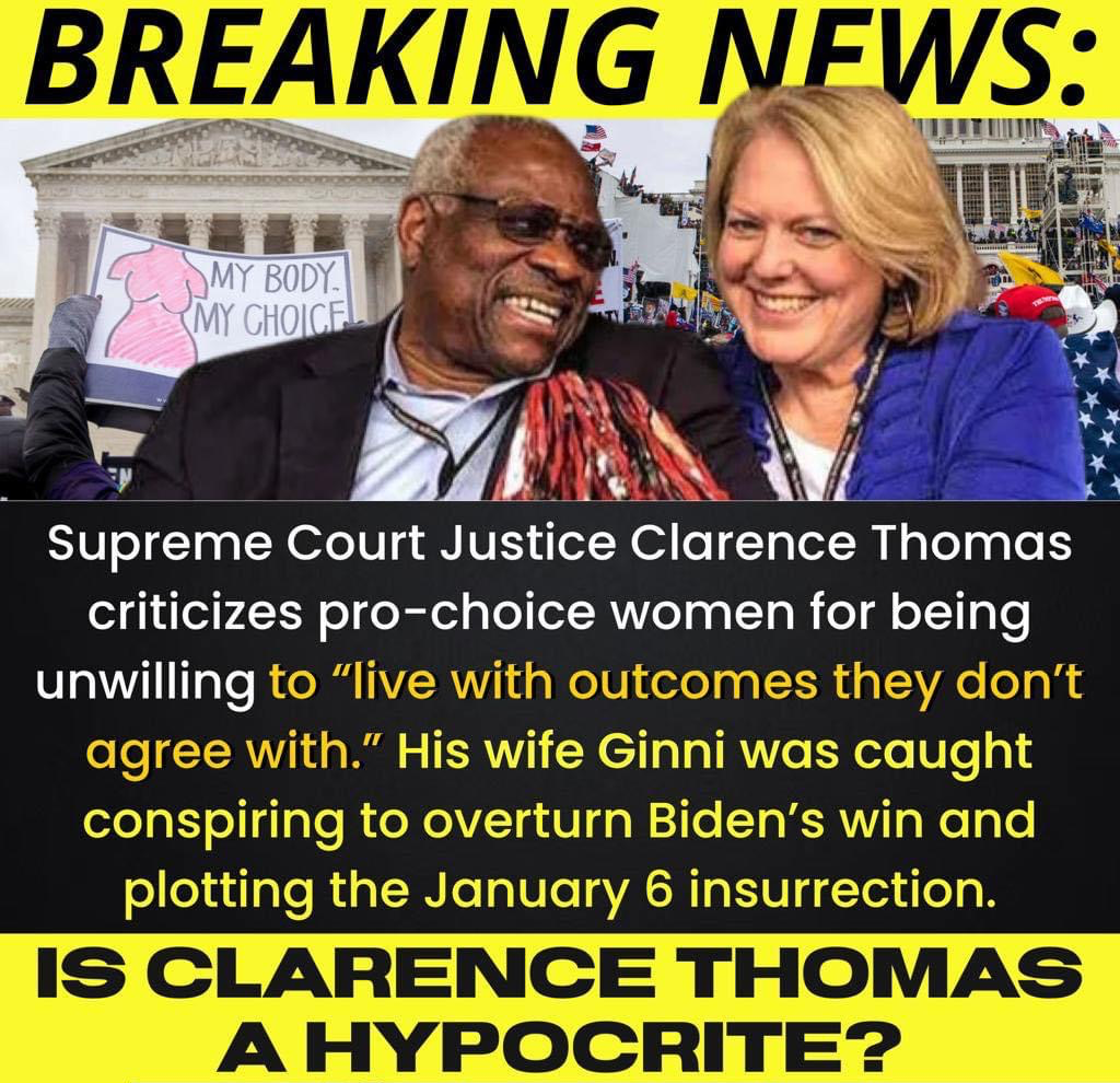 Clarence Thomas hypocrite Blank Meme Template