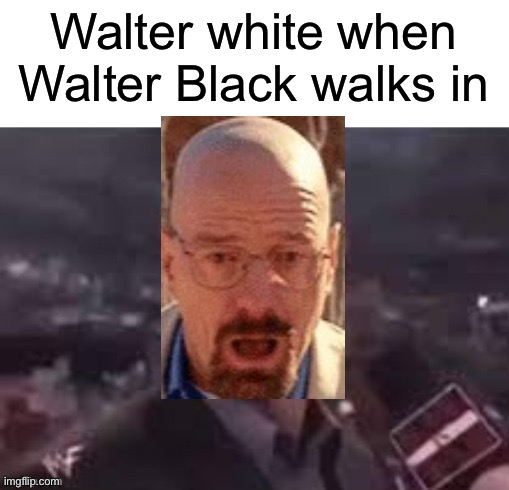 x when x walks in | Walter white when Walter Black walks in | image tagged in x when x walks in | made w/ Imgflip meme maker