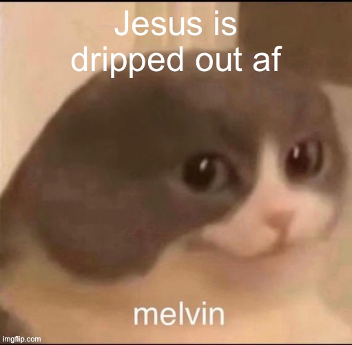 melvin | Jesus is dripped out af | image tagged in melvin | made w/ Imgflip meme maker