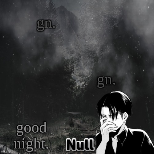 eMo gIrL | gn. gn. good night. | image tagged in emo girl | made w/ Imgflip meme maker