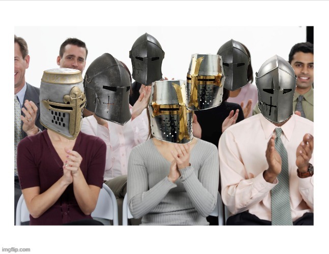 Crusader clap | image tagged in crusader clap | made w/ Imgflip meme maker