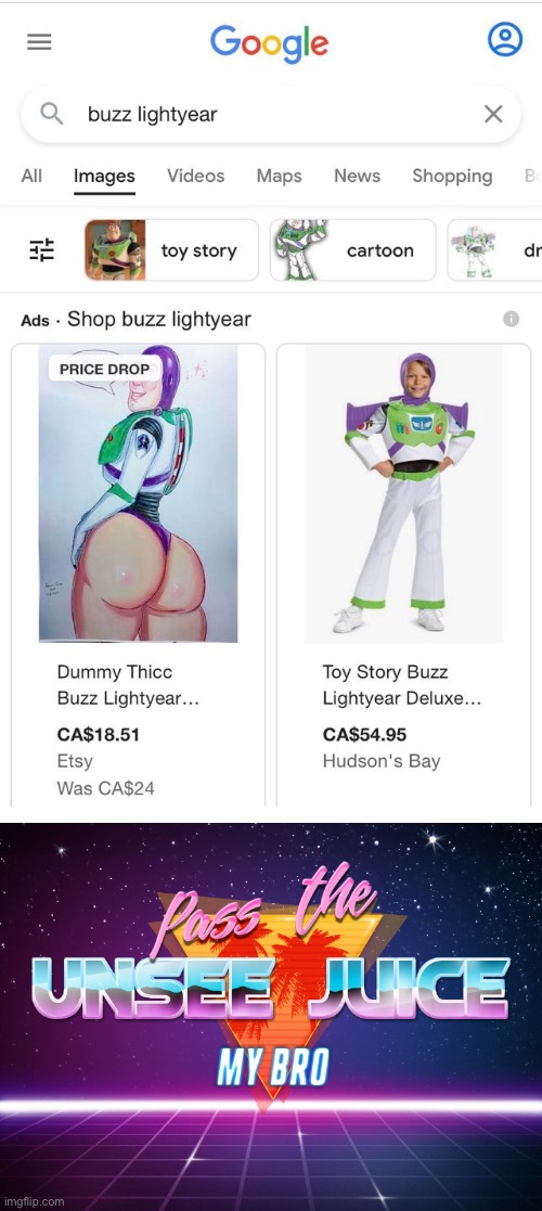 That is not the Buzz Lightyear I was looking for… | image tagged in buzz lightyear,cursed,unsee juice,search results,funny,memes | made w/ Imgflip meme maker