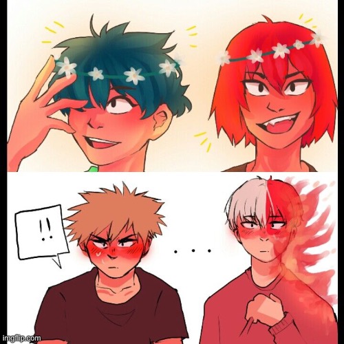 Okay so this is TdDk and KrBk and I just thought it was cute | image tagged in mha,lgbtq,anime,pride | made w/ Imgflip meme maker