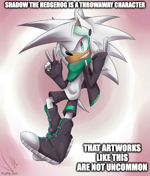 Shadow Cosplaying as Hatsune Miku | SHADOW THE HEDGEHOG IS A THROWAWAY CHARACTER; THAT ARTWORKS LIKE THIS ARE NOT UNCOMMON | image tagged in shadow the hedgehog,sonic the hedgehog,memes | made w/ Imgflip meme maker