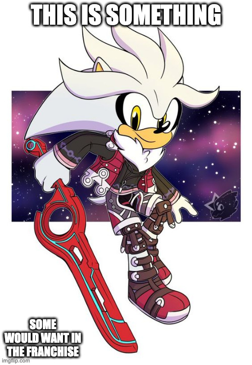 Shadow Cosplaying as Shulk | THIS IS SOMETHING; SOME WOULD WANT IN THE FRANCHISE | image tagged in shadow the hedgehog,sonic the hedgehog,memes | made w/ Imgflip meme maker