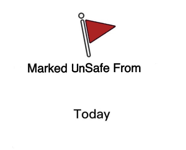 High Quality Marked Unsafe From Blank Meme Template