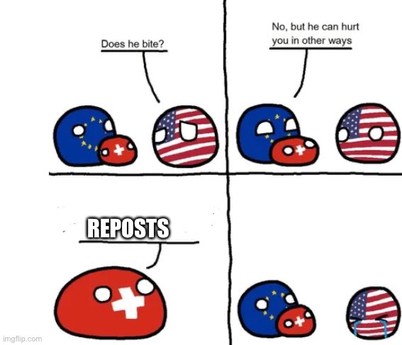 Country balls | REPOSTS | image tagged in country balls switzerland does he bite | made w/ Imgflip meme maker