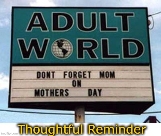 PSA for Sunday, March 8th | Thoughtful Reminder | image tagged in fun,funny,imgflip humor,lol,mothers day,mothers | made w/ Imgflip meme maker