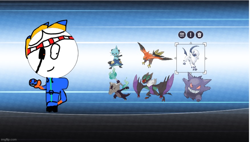 New challenge: make your oc into an Pokemon trainer and add their team next to it | image tagged in pokemon | made w/ Imgflip meme maker
