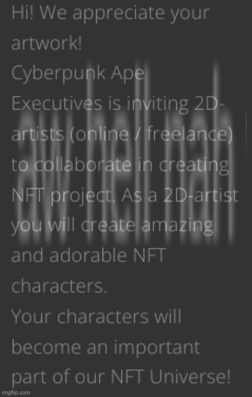 i actually got this message on artstation | made w/ Imgflip meme maker
