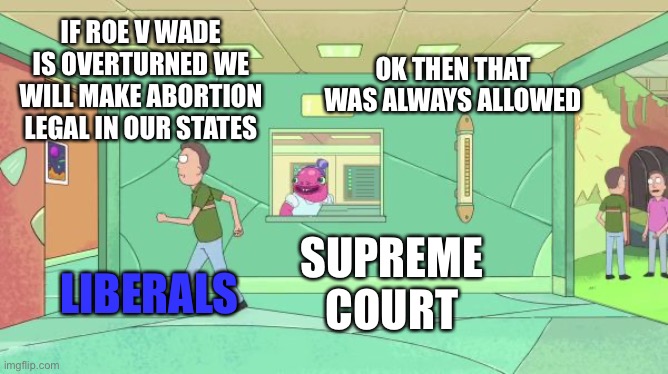 That was always allowed | OK THEN THAT WAS ALWAYS ALLOWED; IF ROE V WADE IS OVERTURNED WE WILL MAKE ABORTION LEGAL IN OUR STATES; SUPREME COURT; LIBERALS | image tagged in that was always allowed | made w/ Imgflip meme maker