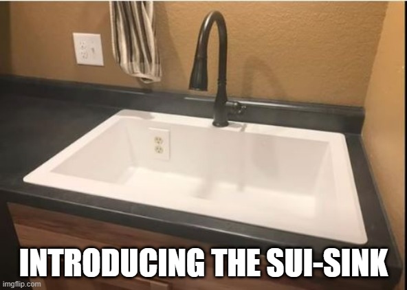Make Killing Yourself Easy | INTRODUCING THE SUI-SINK | image tagged in you had one job | made w/ Imgflip meme maker