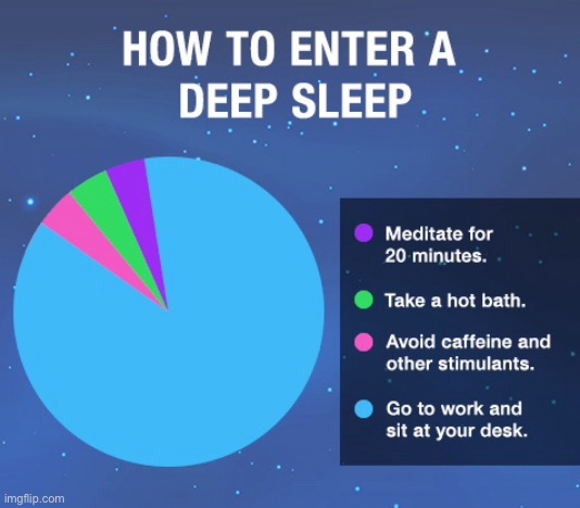 Pie sleep chart | image tagged in deep sleep,chart,fun | made w/ Imgflip meme maker