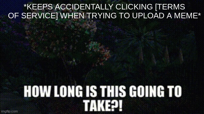 its frustrating | *KEEPS ACCIDENTALLY CLICKING [TERMS OF SERVICE] WHEN TRYING TO UPLOAD A MEME* | image tagged in madagascar | made w/ Imgflip meme maker