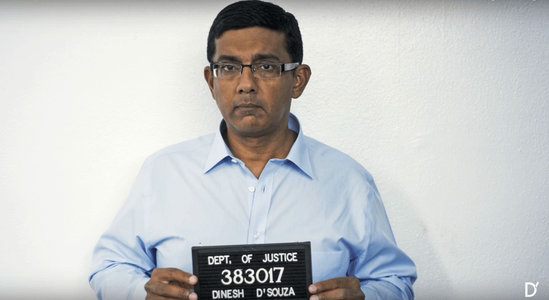 High Quality Dinesh D'Souza Mugshot Blank Meme Template