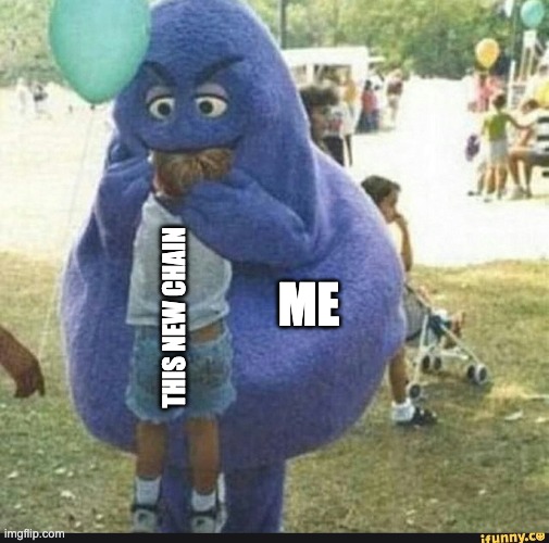 used in comment | ME; THIS NEW CHAIN | made w/ Imgflip meme maker