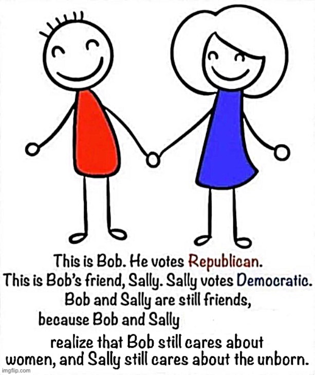 A moment of seriousness in these contentious times. | image tagged in bob and sally republican and democratic unity | made w/ Imgflip meme maker