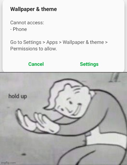 Hold up | image tagged in fallout hold up | made w/ Imgflip meme maker