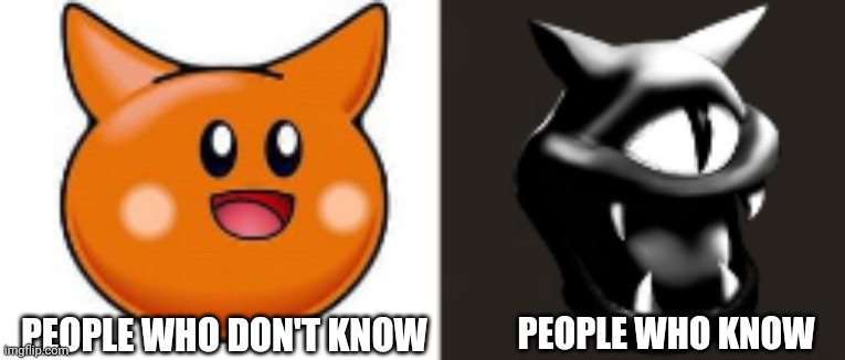Scarfy Uncanny | PEOPLE WHO DON'T KNOW; PEOPLE WHO KNOW | image tagged in mr incredible becoming uncanny,kirby | made w/ Imgflip meme maker