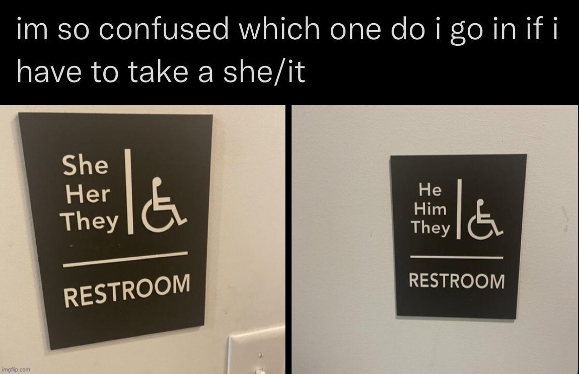 image tagged in bathroom,gender identity | made w/ Imgflip meme maker