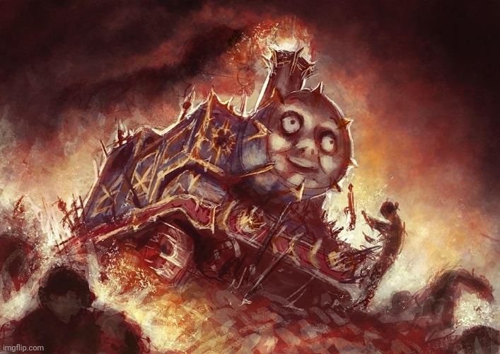 Thomas the chaos engine | image tagged in thomas the chaos engine | made w/ Imgflip meme maker