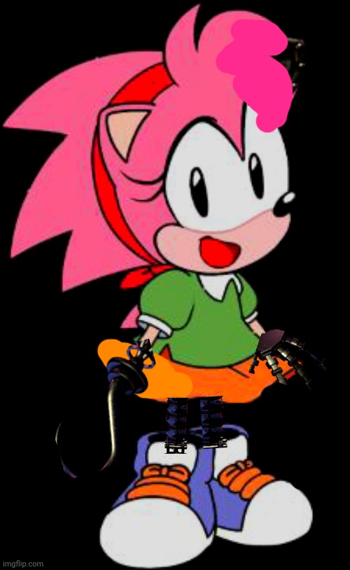 Withered Amy Rose Foxy style | image tagged in sonic mania,foxy | made w/ Imgflip meme maker