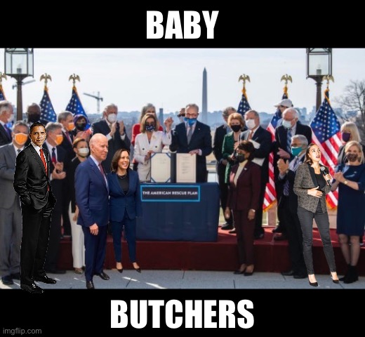 The Democrats, best known as baby killers. | BABY; BUTCHERS | image tagged in democrat party,democrats,joe biden,killer,criminals,disgusting | made w/ Imgflip meme maker