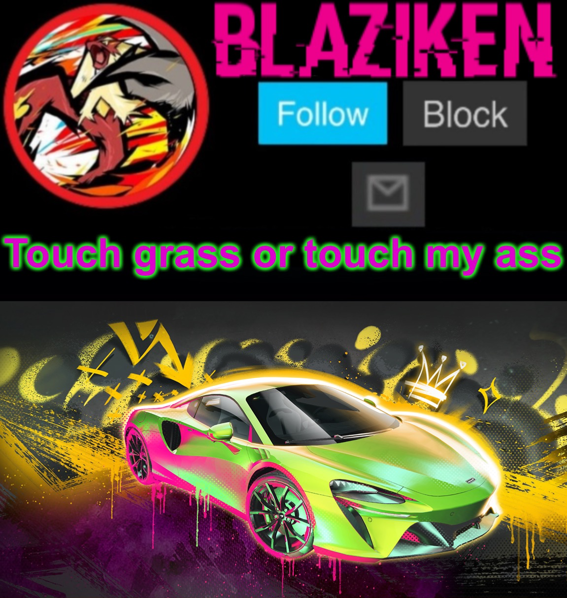 High Quality Blaziken announcement temp (car) Blank Meme Template