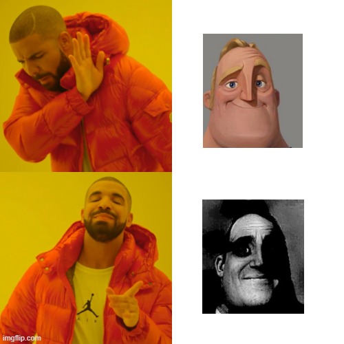 Drake Hotline Bling Rates mr incredible uncanny | image tagged in memes,drake hotline bling | made w/ Imgflip meme maker