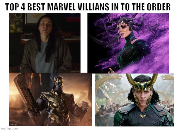 Top 4 Best Marvel Villians | TOP 4 BEST MARVEL VILLIANS IN TO THE ORDER | image tagged in moon knight | made w/ Imgflip meme maker