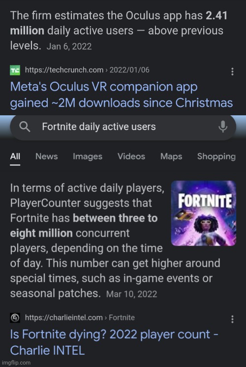 Metavs Fortnite | image tagged in videogames | made w/ Imgflip meme maker