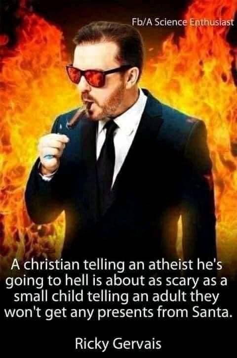Ricky Gervais quote atheist Blank Meme Template
