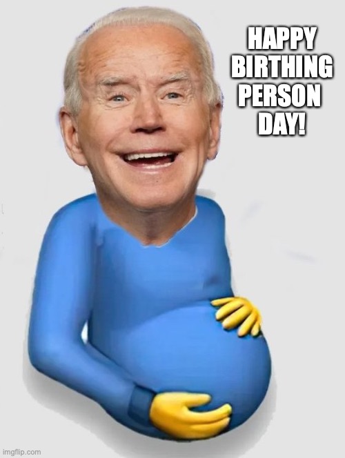 HAPPY
BIRTHING
PERSON 
DAY! | image tagged in mothers day,mothers,biden,woke | made w/ Imgflip meme maker