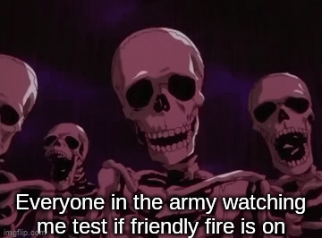 Clever title | Everyone in the army watching me test if friendly fire is on | image tagged in gifs,funny,memes,sauce made this,actually a gif | made w/ Imgflip video-to-gif maker