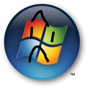 High Quality Concerned Windows Vista logo Blank Meme Template