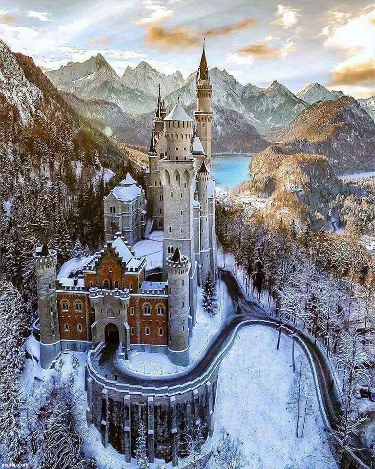 Neuschwanstein Castle, Germany | image tagged in awesome | made w/ Imgflip meme maker