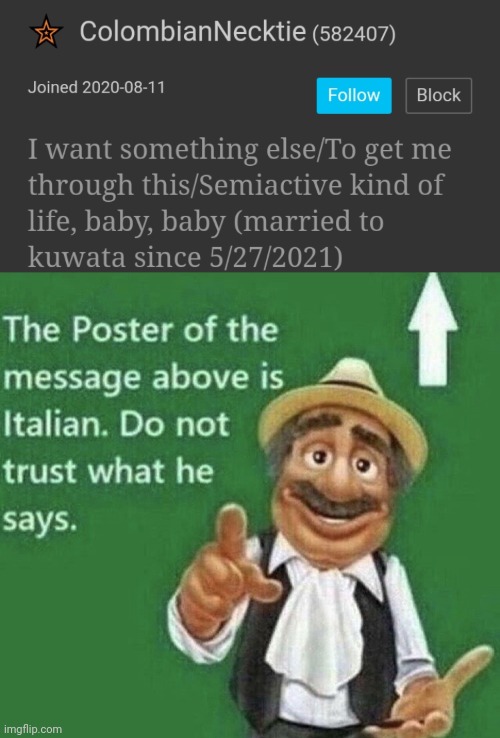 image tagged in person above is italian | made w/ Imgflip meme maker