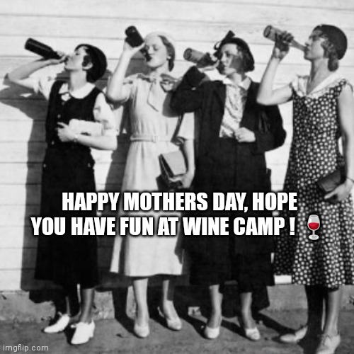 Happy Mother's Day | HAPPY MOTHERS DAY, HOPE YOU HAVE FUN AT WINE CAMP ! 🍷 | image tagged in happy mother's day,wine memes,wine camp,mom memes,mother's day memes,fun | made w/ Imgflip meme maker